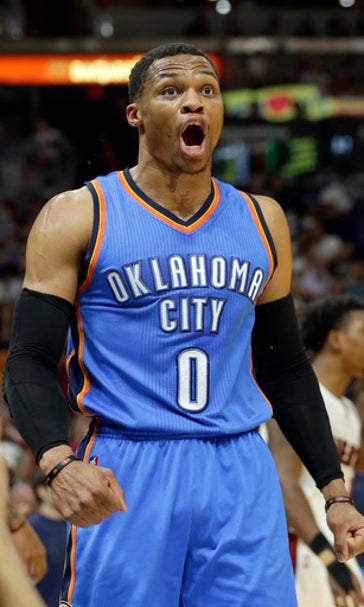 Westbrook gets 15th triple-double, Thunder top Heat 106-94 (Dec 27, 2016)